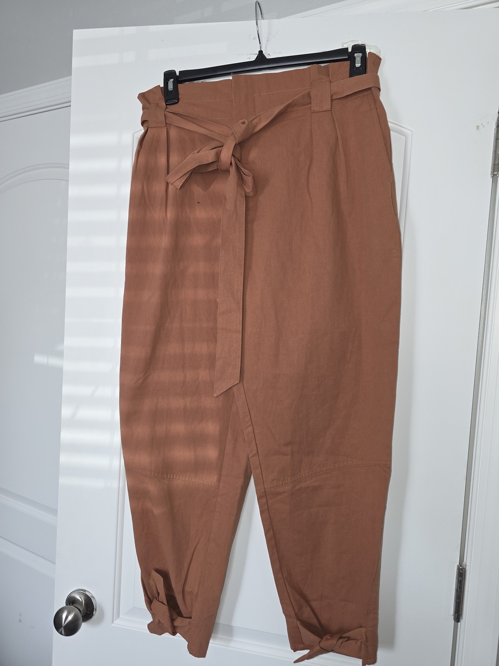 Fashion Nova Camel Paperbag Waist Pants